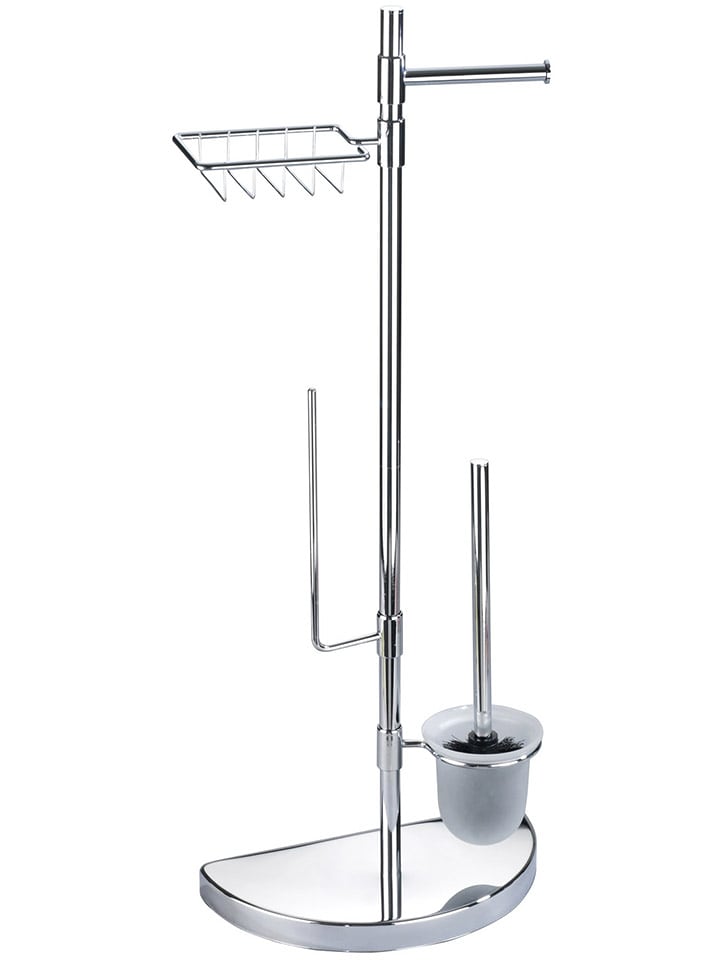 Wenko Zestaw WC w kolorze srebrnym - 34 x 84,5 x 18 cm rozmiar: onesize