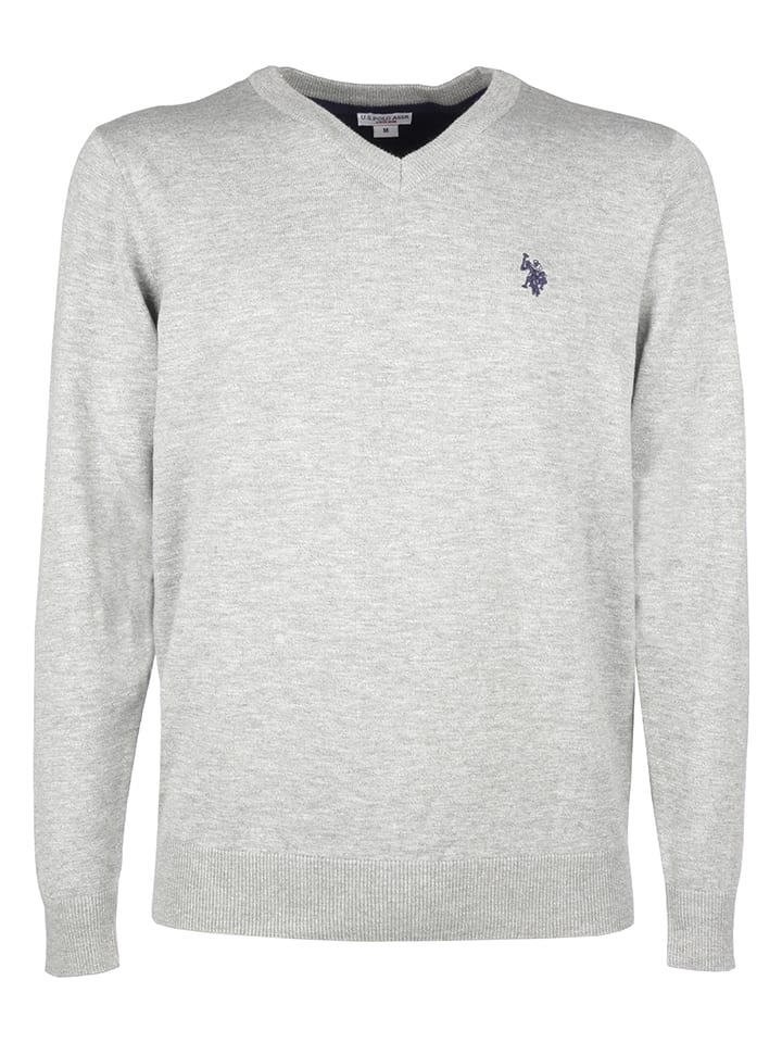 U.S. Polo Assn. Sweter w kolorze jasnoszarym rozmiar: L