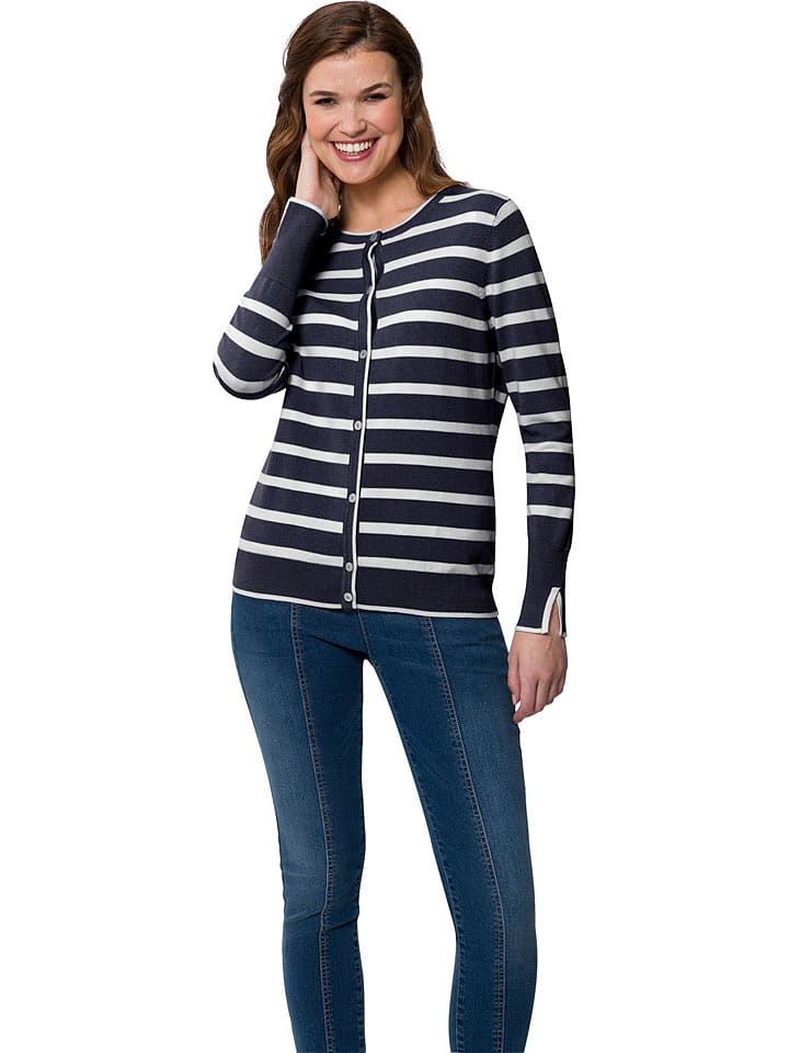 Heine Kardigan w kolorze granatowo-kremowym rozmiar: 44