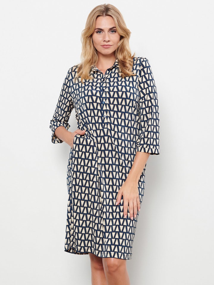 &Co Woman Sukienka "Lolly" w kolorze granatowo-kremowym rozmiar: XXL