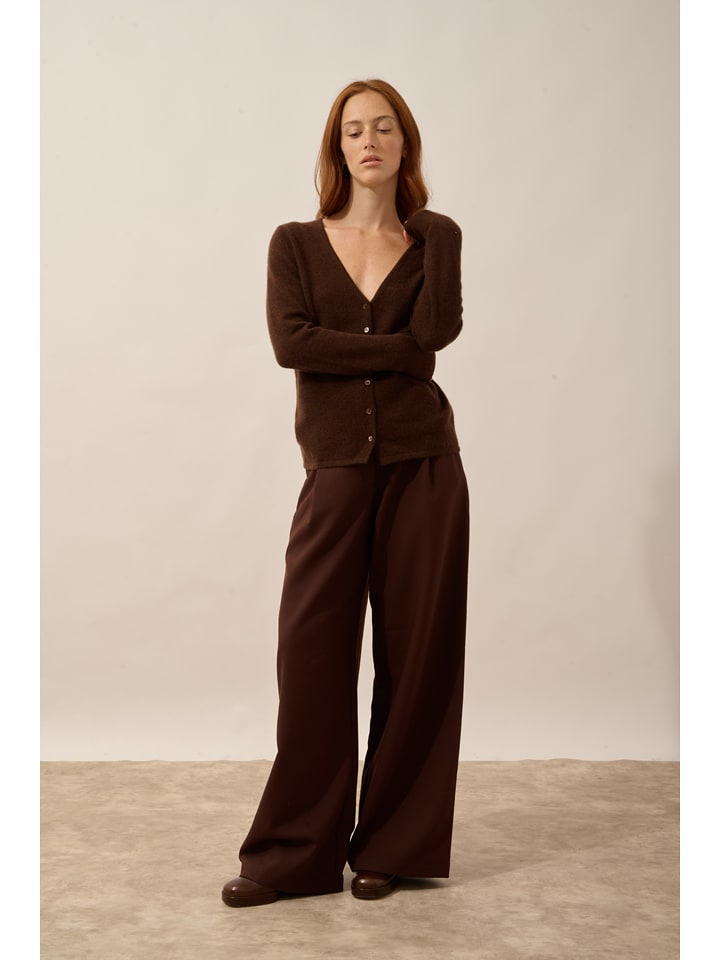 Just Cashmere Kaszmirowy kardigan "Norma" w kolorze brązowym rozmiar: M