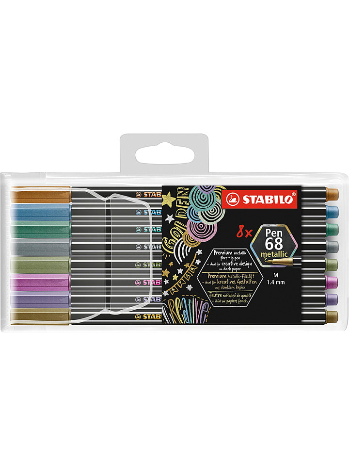 STABILO Mazaki (8 szt.) "STABILO Pen 68 - Metallic" rozmiar: onesize