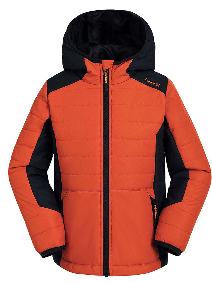 Kamik Całoroczna kurtka pikowana "Neel" w kolorze pomarańczowym rozmiar: 140