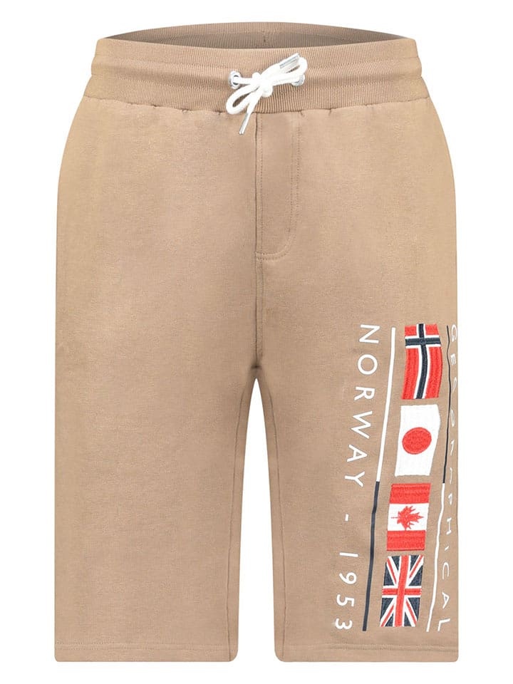 Geographical Norway Bermudy dresowe "Paurant" w kolorze beżowym rozmiar: M