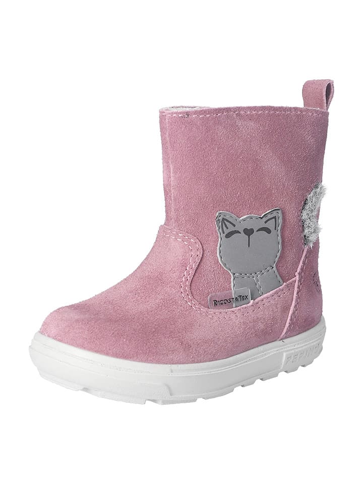 PEPINO Skórzane kozaki zimowe "Corina-S" w kolorze jasnoróżowym rozmiar: 24