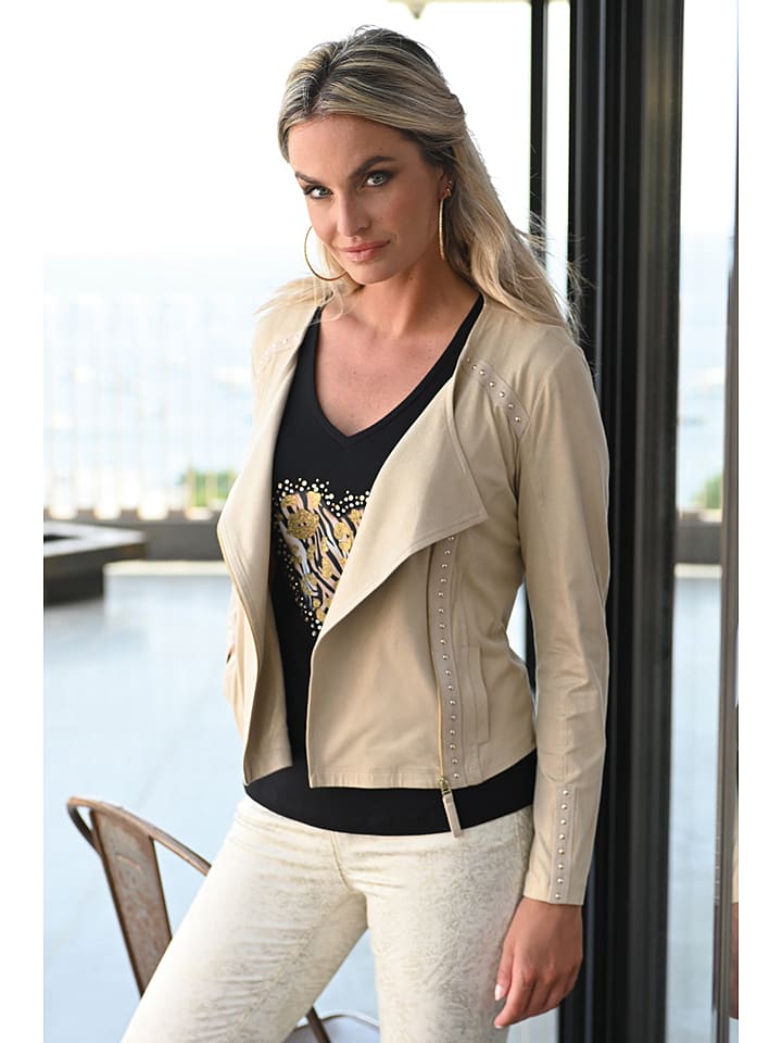 Bleu d'Azur Kurtka przejściowa "Scarlett" w kolorze beżowym rozmiar: 42