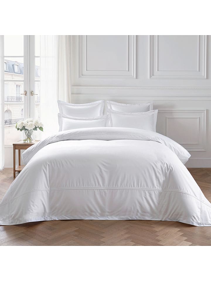 Pierre Cardin Satynowa poszwa "Gold" w kolorze białym na kołdrę rozmiar: 200x200 cm