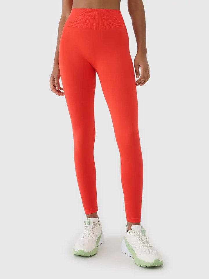 4F Legginsy funkcyjne w kolorze pomarańczowym rozmiar: XS/S