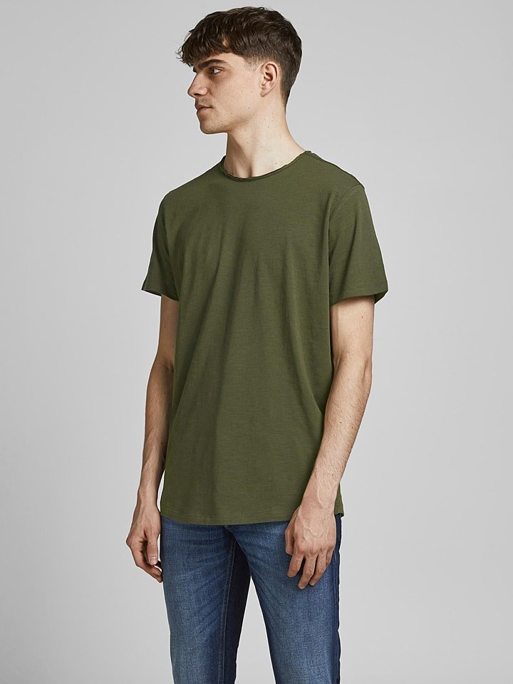 Jack & Jones Koszulka "Basher" w kolorze khaki rozmiar: L
