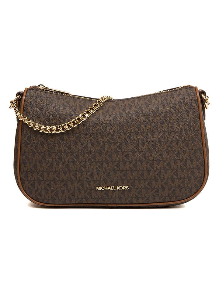 Michael Kors Skórzana torebka w kolorze ciemnobrązowym - 26 x 16 x 8 cm rozmiar: onesize