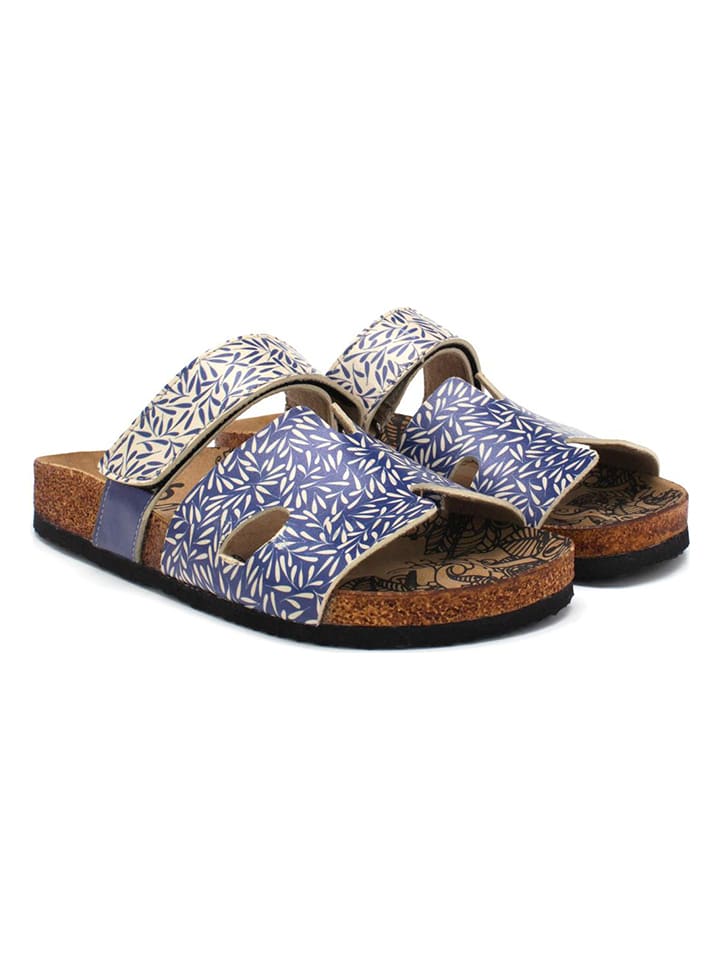 Calceo Klapki w kolorze niebiesko-białym rozmiar: 39