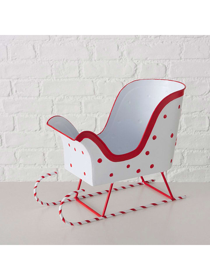 Boltze Dekoracja "Jingle" w kolorze biało-czerwonym - 36 x 27 x 17 cm rozmiar: onesize