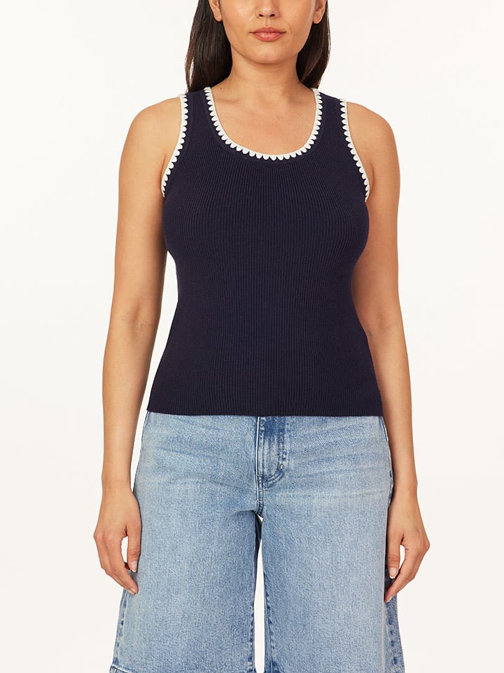 Scotch & Soda Top w kolorze granatowo-białym rozmiar: XS