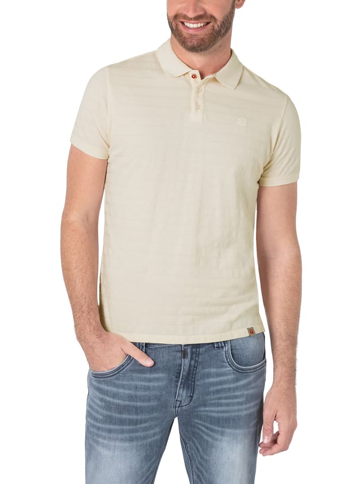 Timezone Koszulka polo w kolorze beżowym rozmiar: L