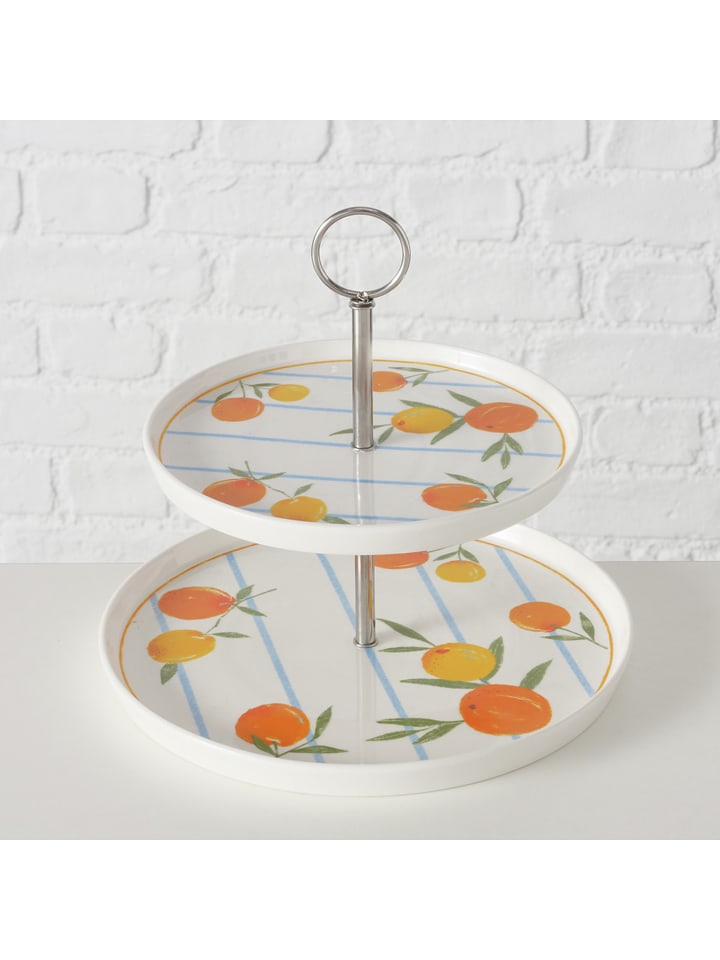 Boltze Etażerka "Fruits" w kolorze pomarańczowo-żółtym - wys. 23 cm rozmiar: onesize