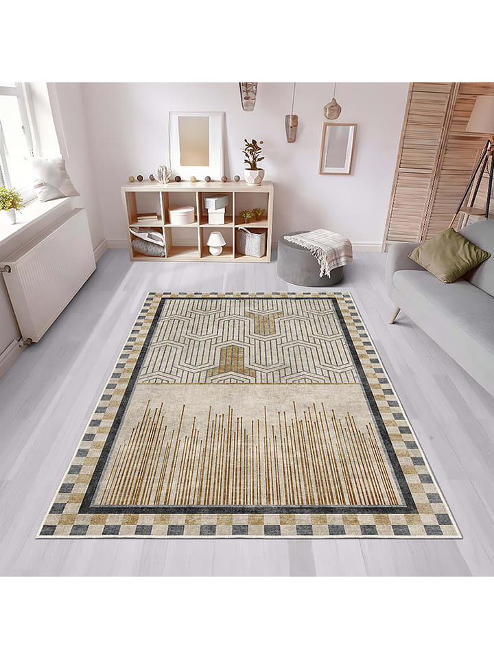 CARPET DIEM Dywan w kolorze beżowo-jasnobrązowo-szarym rozmiar: 80x200 cm