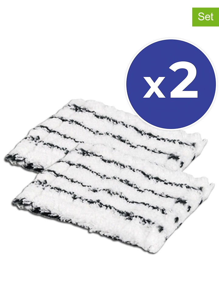 Wenko Nakładki (2 szt.) w kolorze biało-czarnym z mikrofibry - 12 x 17 cm rozmiar: onesize