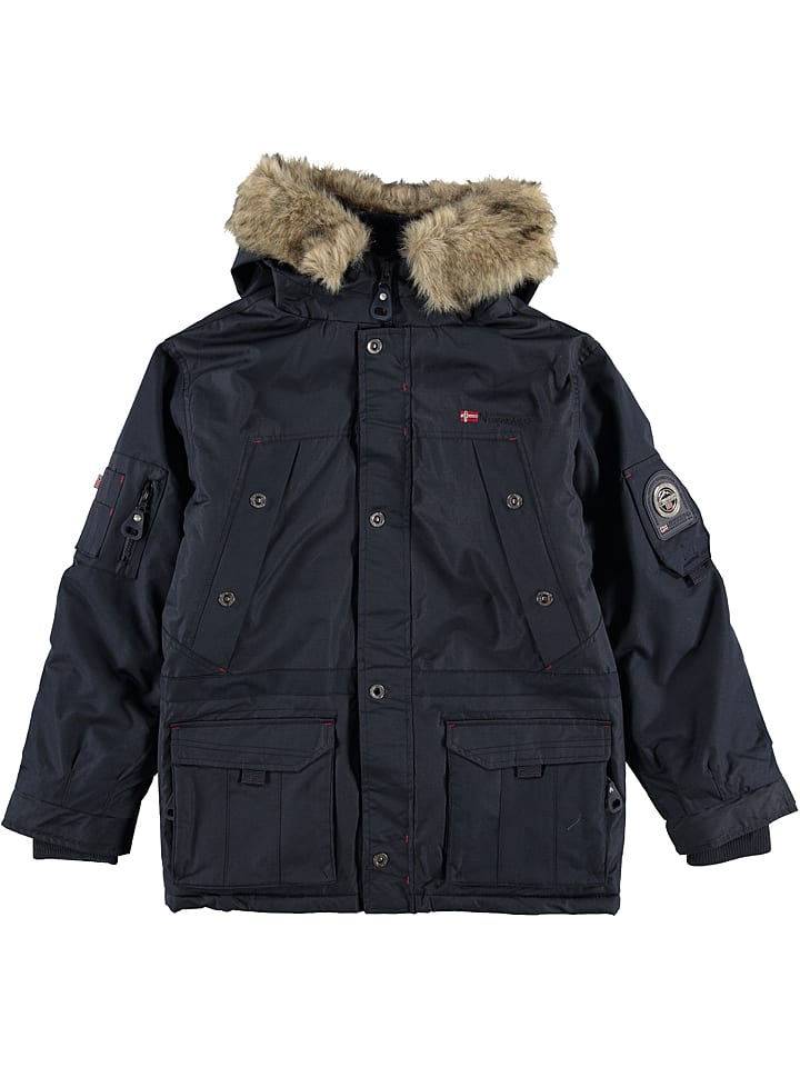 Geographical Norway Parka "Abiosaure" w kolorze granatowym rozmiar: 140