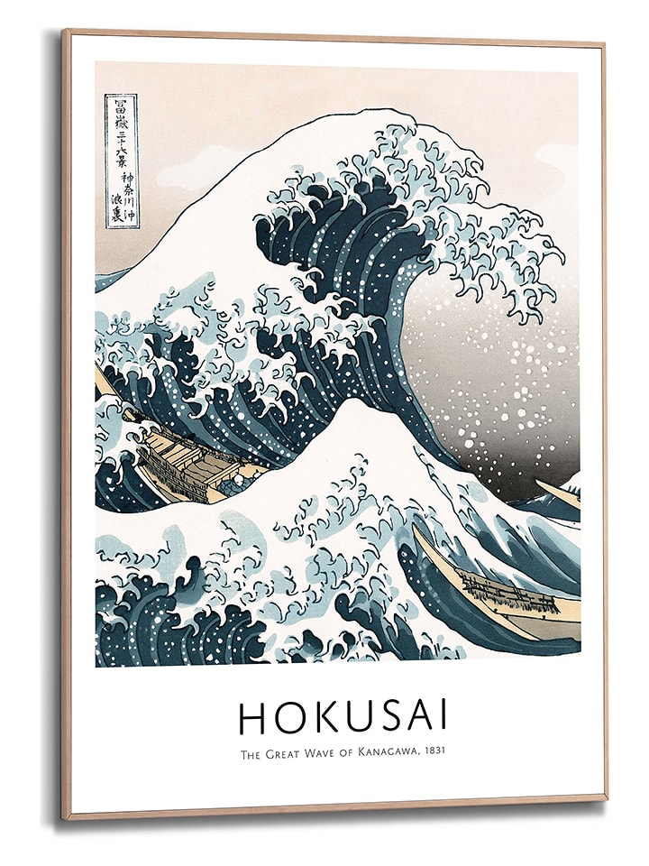 Orangewallz Druk artystyczny "Masters Hokusai" w ramce rozmiar: 50x70 cm