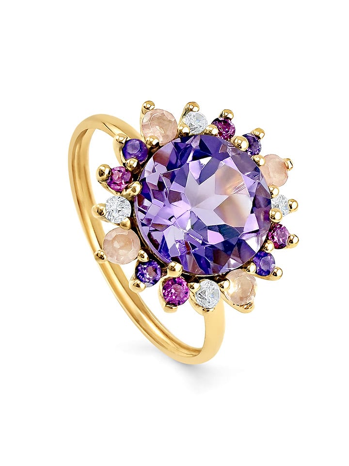 OR Carats Złoty pierścionek z kamieniami szlachetnymi rozmiar: 56