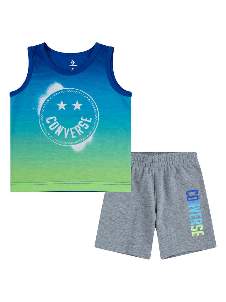 Converse 2-częściowy zestaw w kolorze niebiesko-szarym rozmiar: 116/122