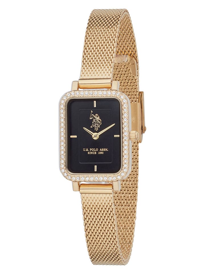 U.S. Polo Assn. Zegarek kwarcowy w kolorze złoto-czarnym rozmiar: onesize