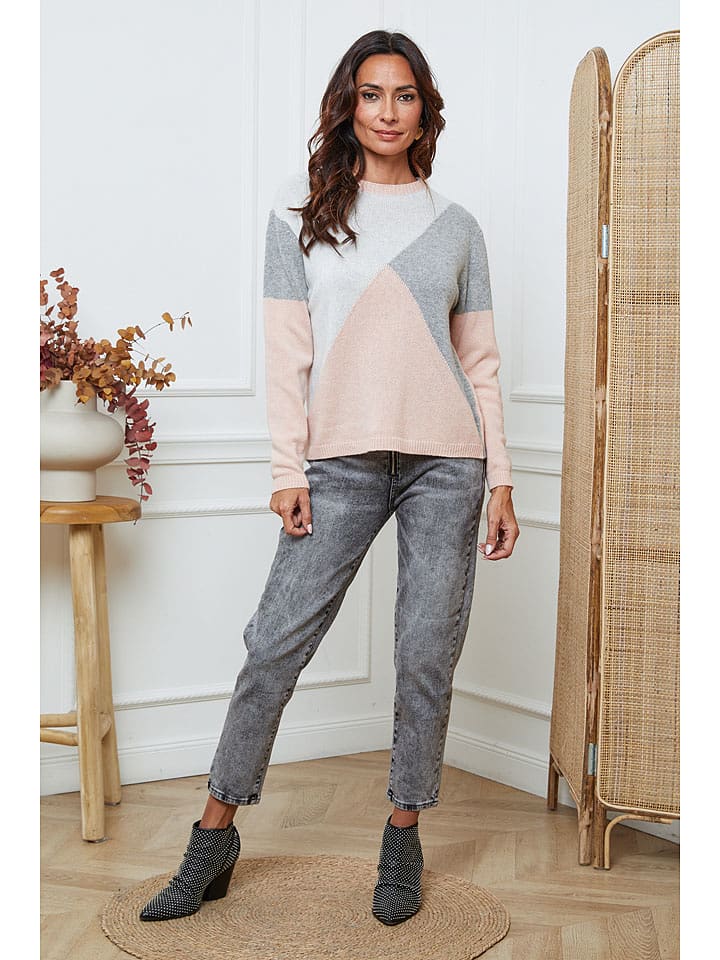 Joséfine Sweter "Lanos" w kolorze szaro-beżowym rozmiar: S