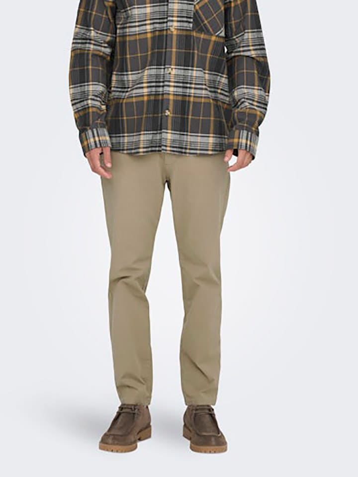 ONLY & SONS Spodnie chino w kolorze beżowym rozmiar: W31/L30