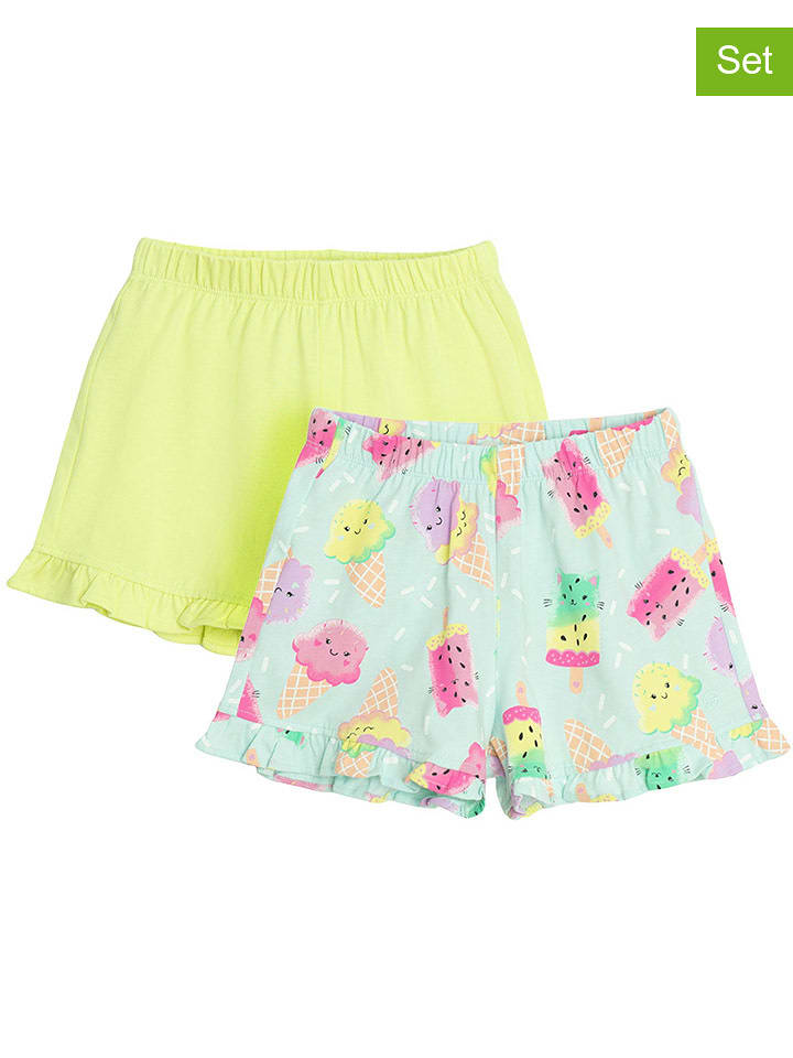 COOL CLUB Szorty (2 pary) w kolorze turkusowo-żółtym rozmiar: 92