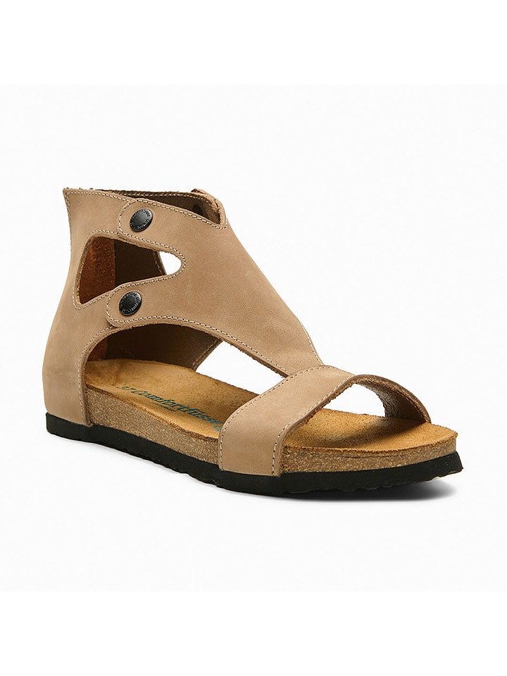 Comfortfusse Skórzane sandały "Vera" w kolorze beżowym rozmiar: 41