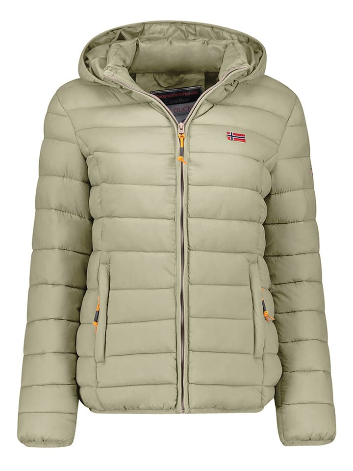 Geographical Norway Kurtka pikowana "Atikolor" w kolorze jasnozielonym rozmiar: XL