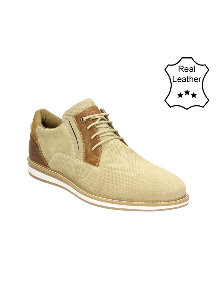 Bullboxer Skórzane trzewiki w kolorze beżowo-jasnobrązowym rozmiar: 42