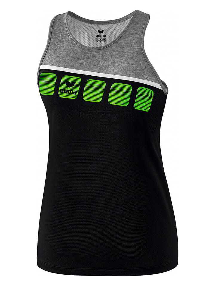 erima Top sportowy "5-C" w kolorze czarno-szarym rozmiar: 128