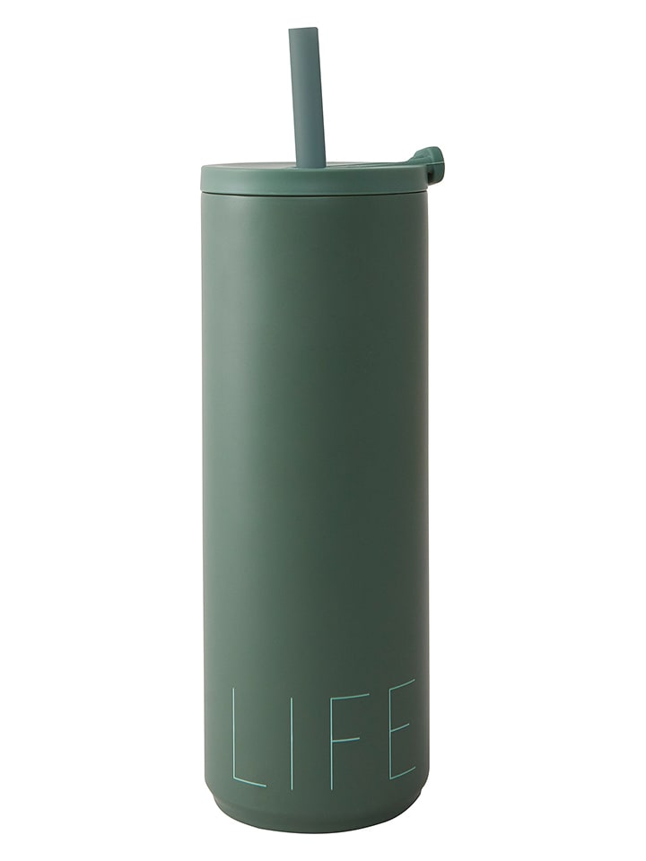 Design Letters Kubek termiczny "Life" w kolorze ciemnozielonym - 500 ml rozmiar: onesize