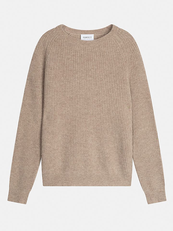 Perfect Cashmere Kaszmirowy sweter "Oceane" w kolorze beżowym rozmiar: S