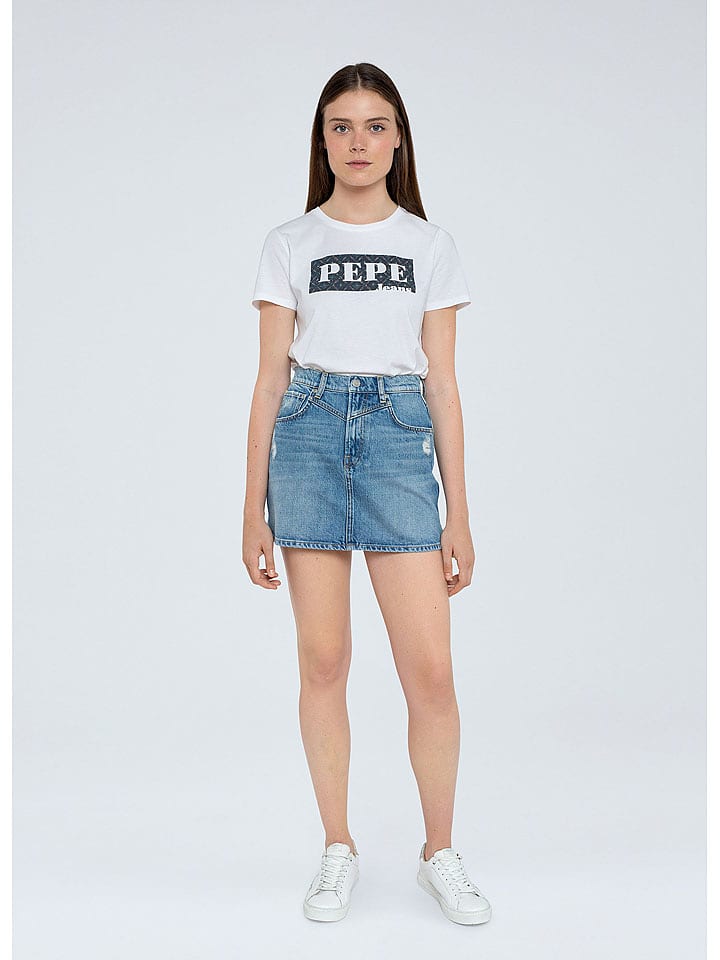 Pepe Jeans Spódnica dżinsowa "Rachel" w kolorze niebieskim rozmiar: M