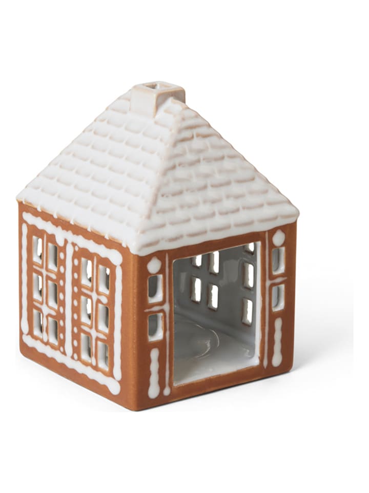 Kähler Świecznik "Gingerbread" w kolorze brązowym - 8,5 x 12 x 8,5 cm rozmiar: onesize