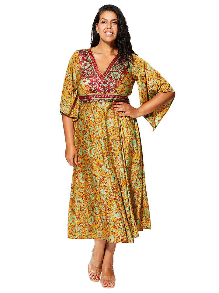 Aller Simplement Sukienka w kolorze zielono-pomarańczowym rozmiar: 42/44