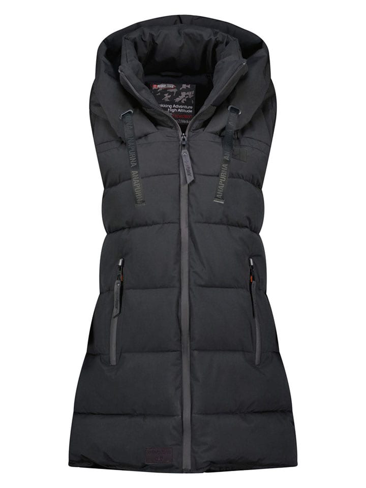 ANAPURNA Kamizelka pikowana "Dolbana" w kolorze czarnym rozmiar: L