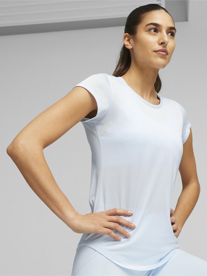 Puma Koszulka sportowa "Performance Heather" w kolorze białym rozmiar: S