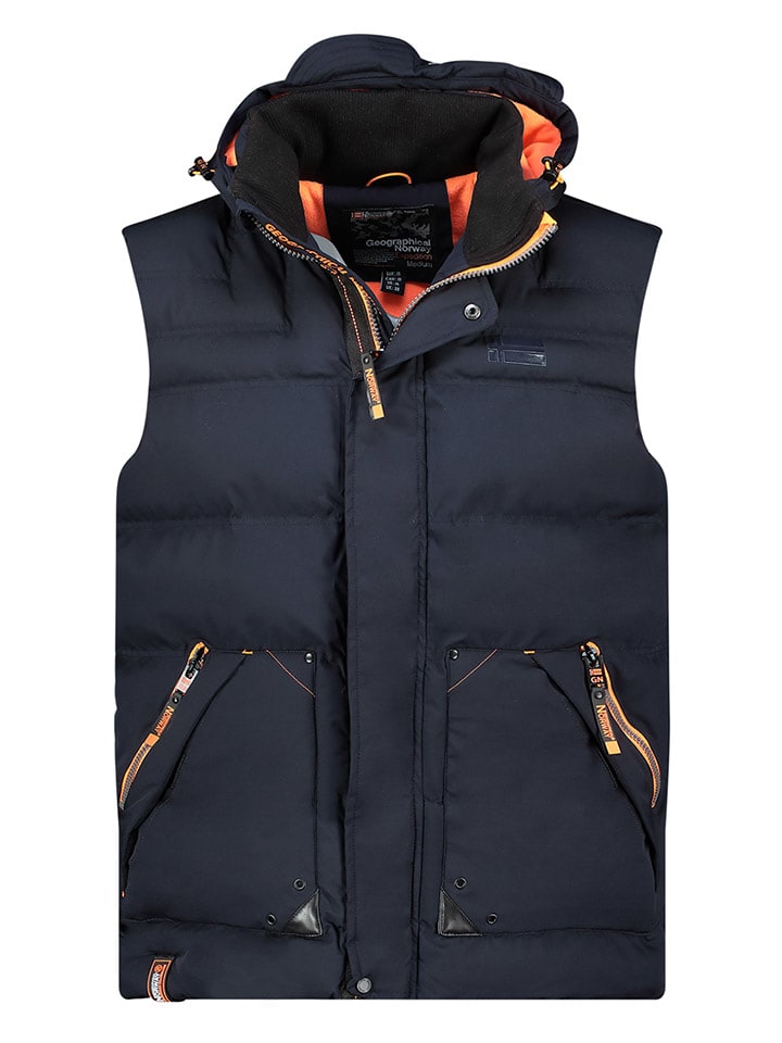 Geographical Norway Kamizelka pikowana w kolorze granatowym rozmiar: S