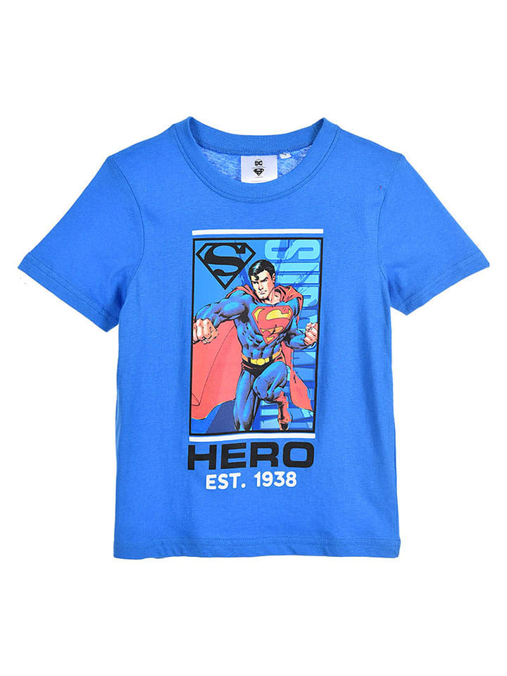 Superman Koszulka "Super-Man" w kolorze niebieskim rozmiar: 104