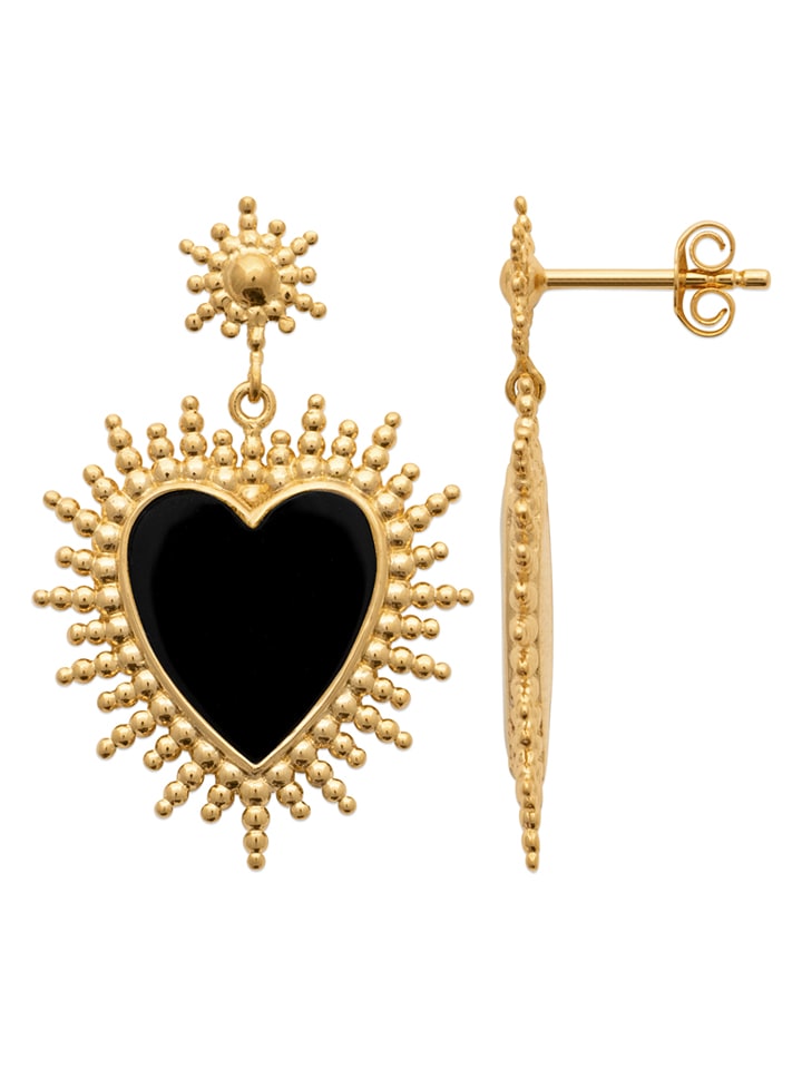 L'Atélier Précieux Pozłacane kolczyki-wkrętki z agatami rozmiar: onesize