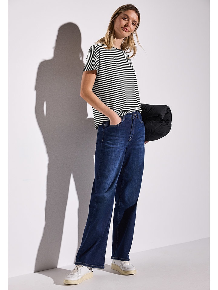 Street One Koszulka w kolorze biało-czarnym rozmiar: 44