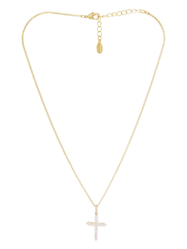 U.S. Polo Assn. Pozłacany naszyjnik z zawieszką - dł. 38 cm rozmiar: onesize