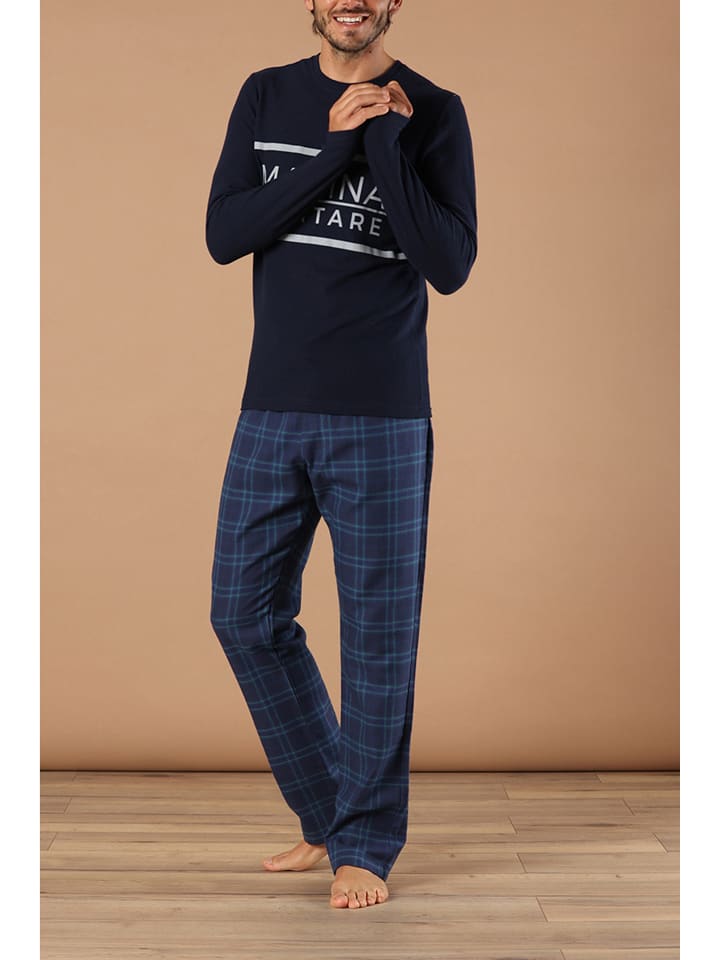 maryplaid Piżama w kolorze granatowym rozmiar: XL