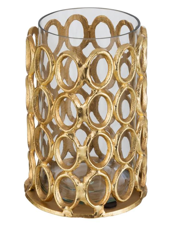 J Line Świecznik w kolorze złotym - wys. 21 x Ø 15 cm rozmiar: onesize