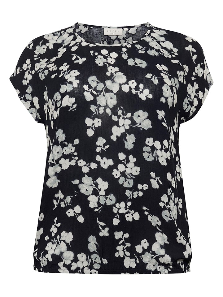 KAFFE curve Bluzka w kolorze czarno-szarym rozmiar: 52