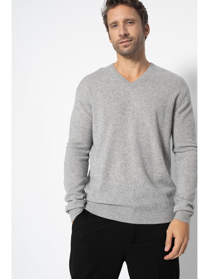 Perfect Cashmere Kaszmirowy sweter "Alexander" w kolorze jasnoszarym rozmiar: XXL