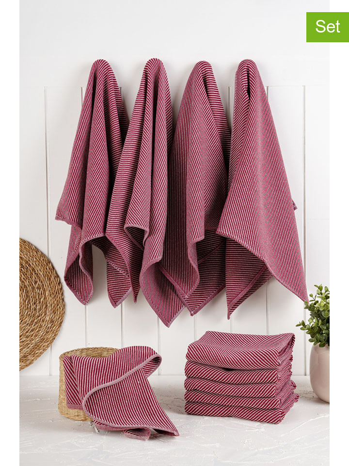 Mijolnir Ściereczki (10 szt.) w kolorze czerwonym do naczyń rozmiar: 43x76 cm